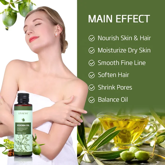 Jojoba Body Oil For Skin, Hair Care (Free Shipping)