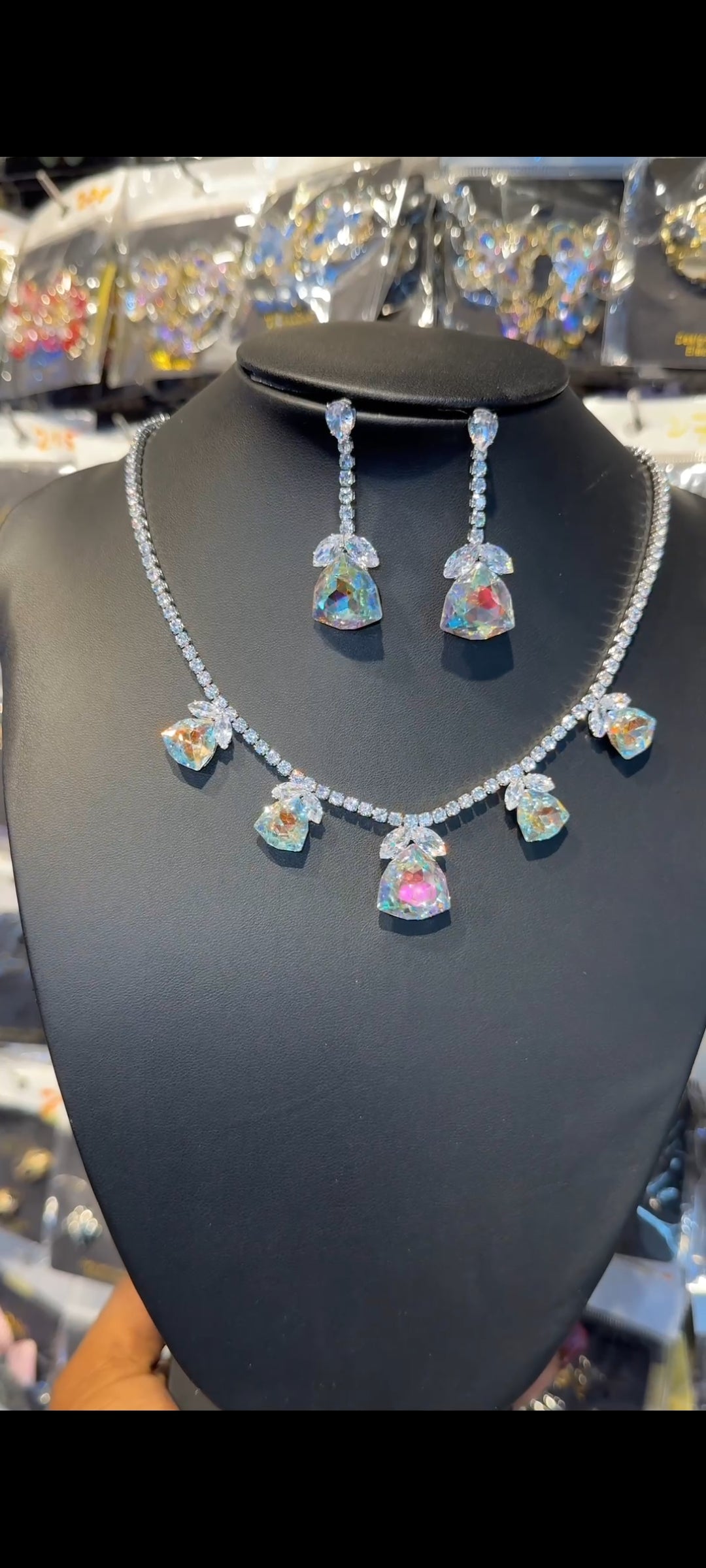 Luxury Costume Necklace And Earrings – Elegant High-Shine Designer-Inspired Jewelry for Women | Timeless Glam Look