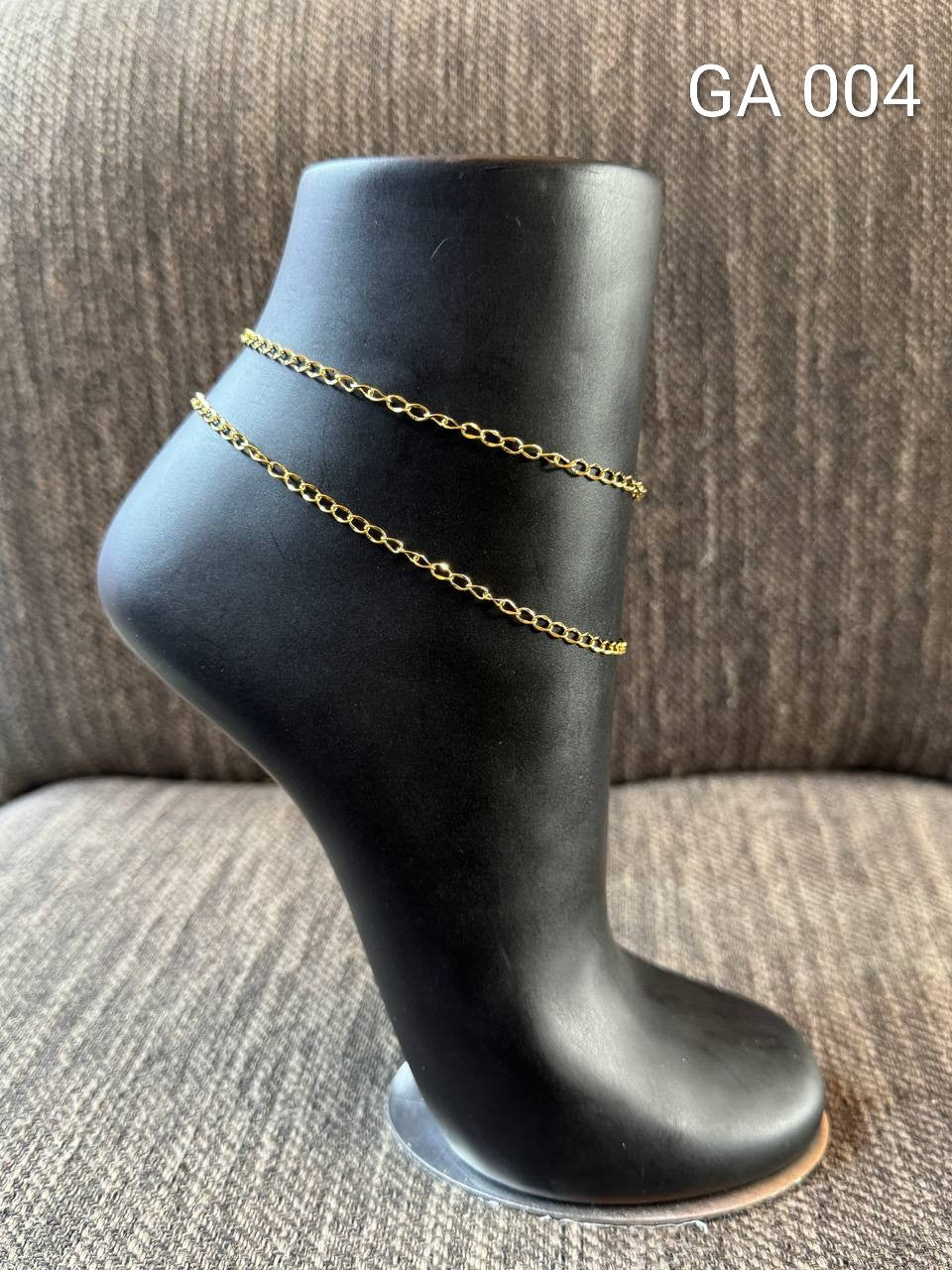 Layered Ankle Bracelets - Gold & Silver Tone Chain Anklets for Women, Double Wrap Anklet Set, Waterproof Beach Jewelry