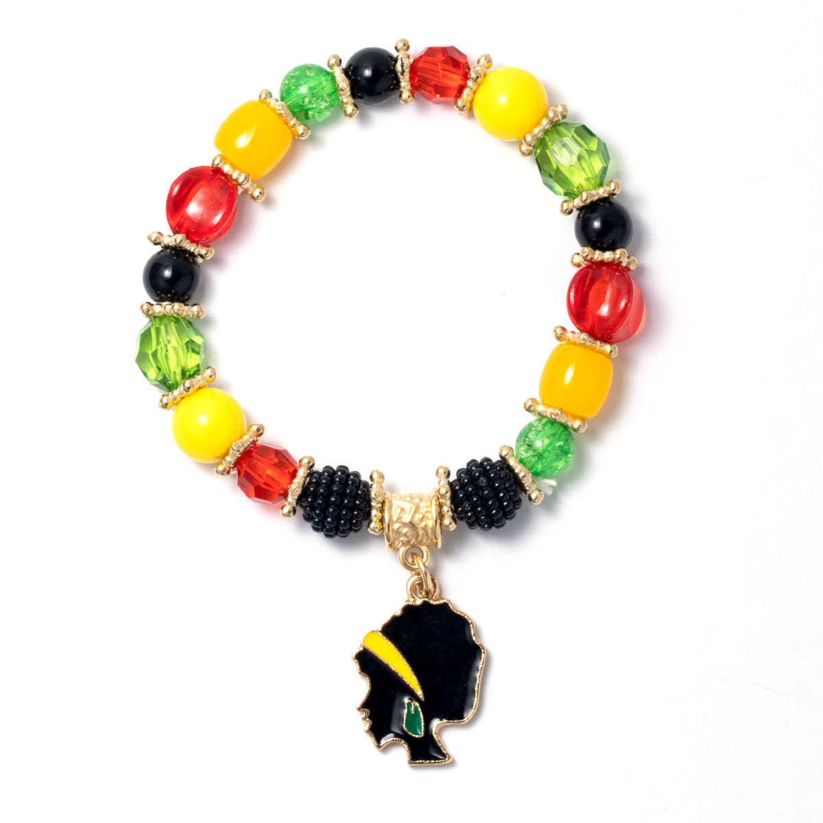 Black Heritage Culture Charm Juneteenth Black History Month Beaded Bracelet