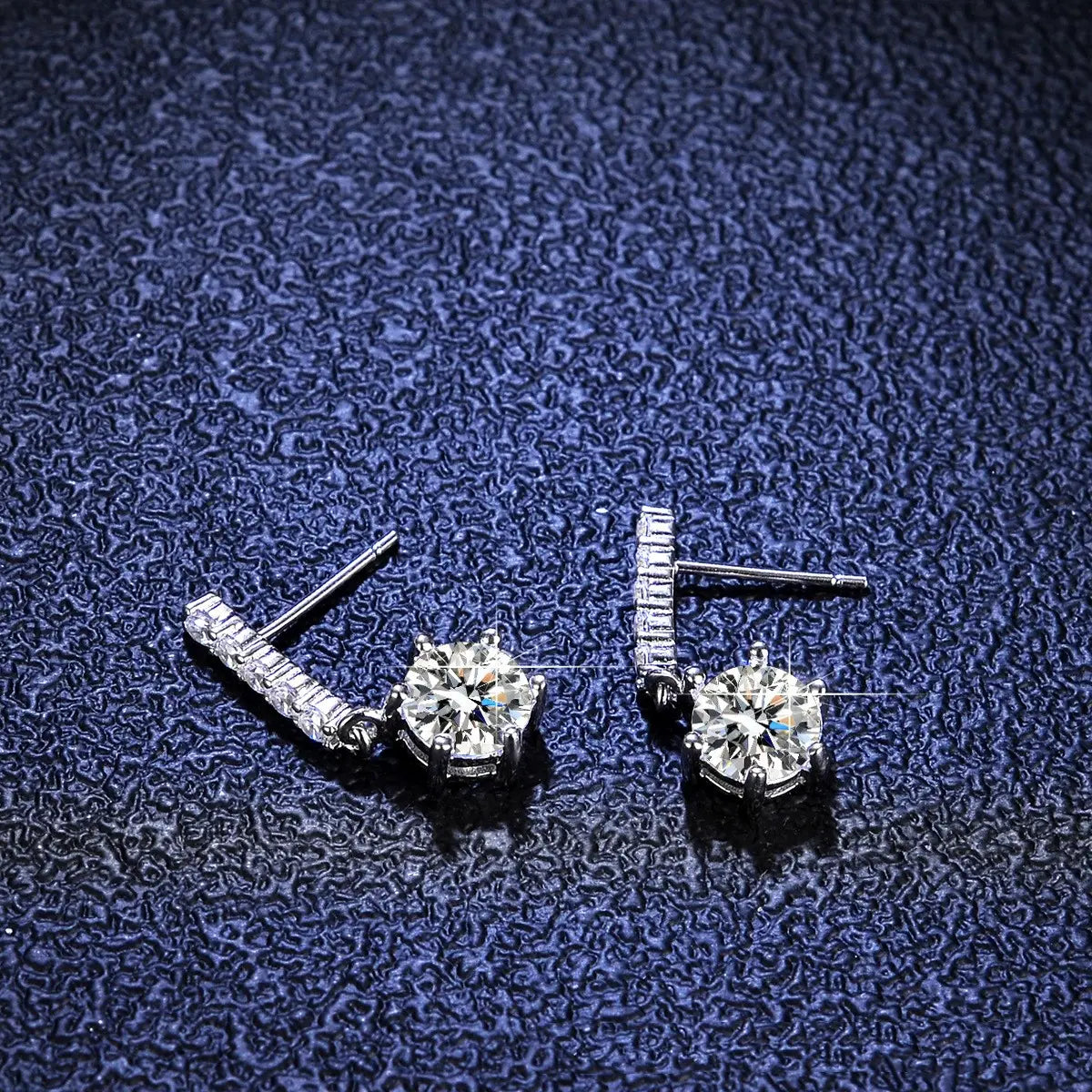 2 carat Moissanite Drop Stud earrings 925 sterling silver (FREE SHIPPING)