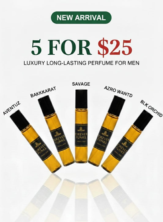 24 Hours Powerful Masculine Fragrance Perfume Undiluted Oil for Men 10ML X 5