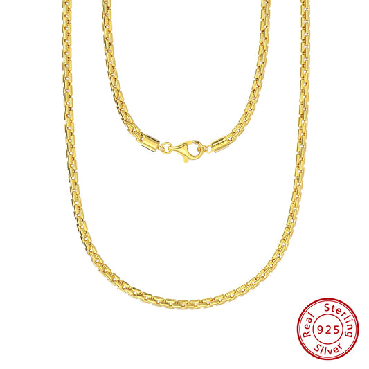 925 Sterling Silver, 18k gold plated necklace