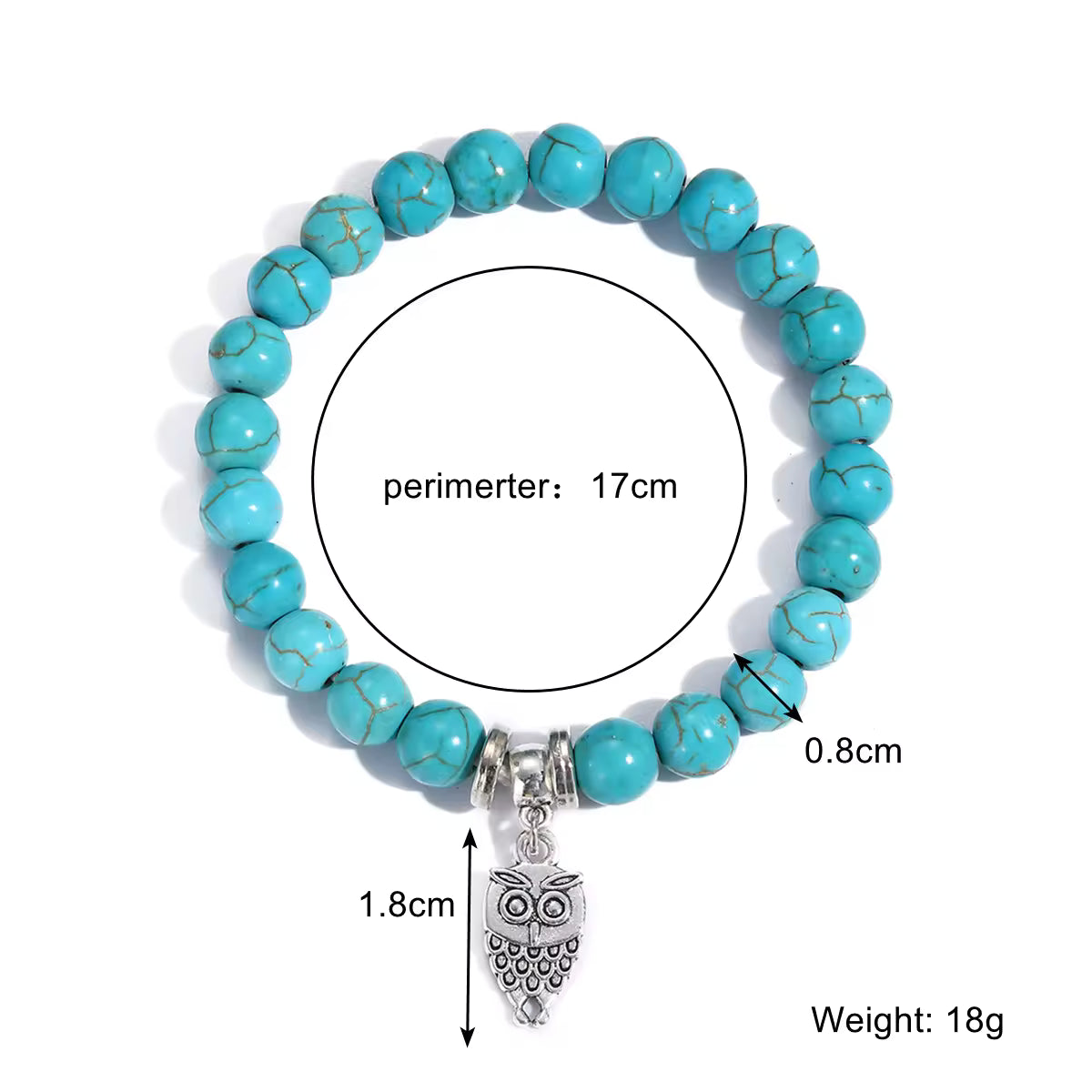 Turquoise Bohemian Beaded Healing Crystal Bracelet for Women And Men Natural Stone Handmade Boho Stretch Jewelry Gift With Charm Pendant