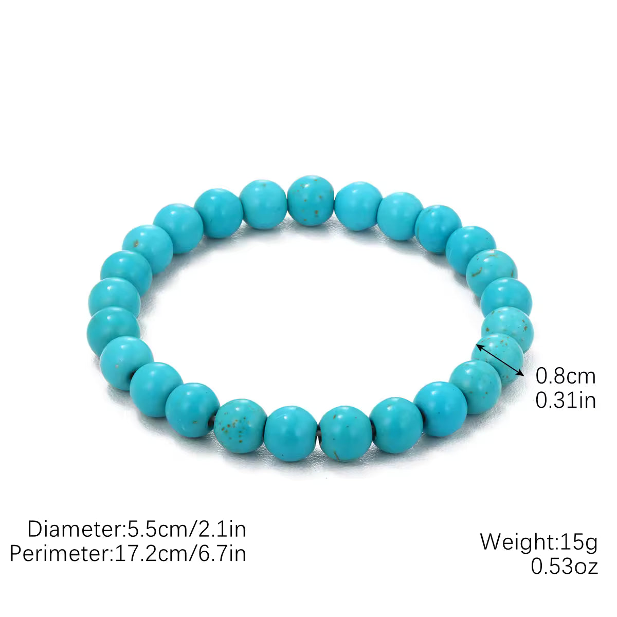 Turquoise Bohemian Beaded Healing Crystal Bracelet for Women And Men Natural Stone Handmade Boho Stretch Jewelry Gift With Charm Pendant