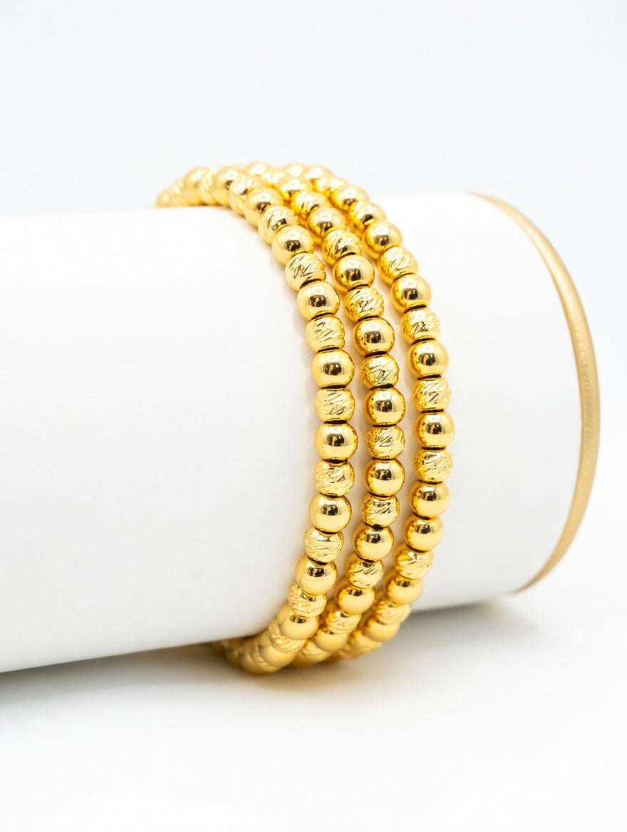 3 IN 1 SET GOLD BRACELETS