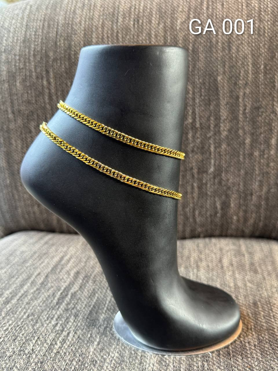 Layered Ankle Bracelets - Gold & Silver Tone Chain Anklets for Women, Double Wrap Anklet Set, Waterproof Beach Jewelry