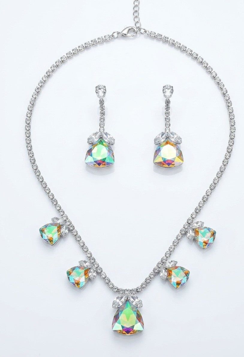 Luxury Costume Necklace And Earrings – Elegant High-Shine Designer-Inspired Jewelry for Women | Timeless Glam Look