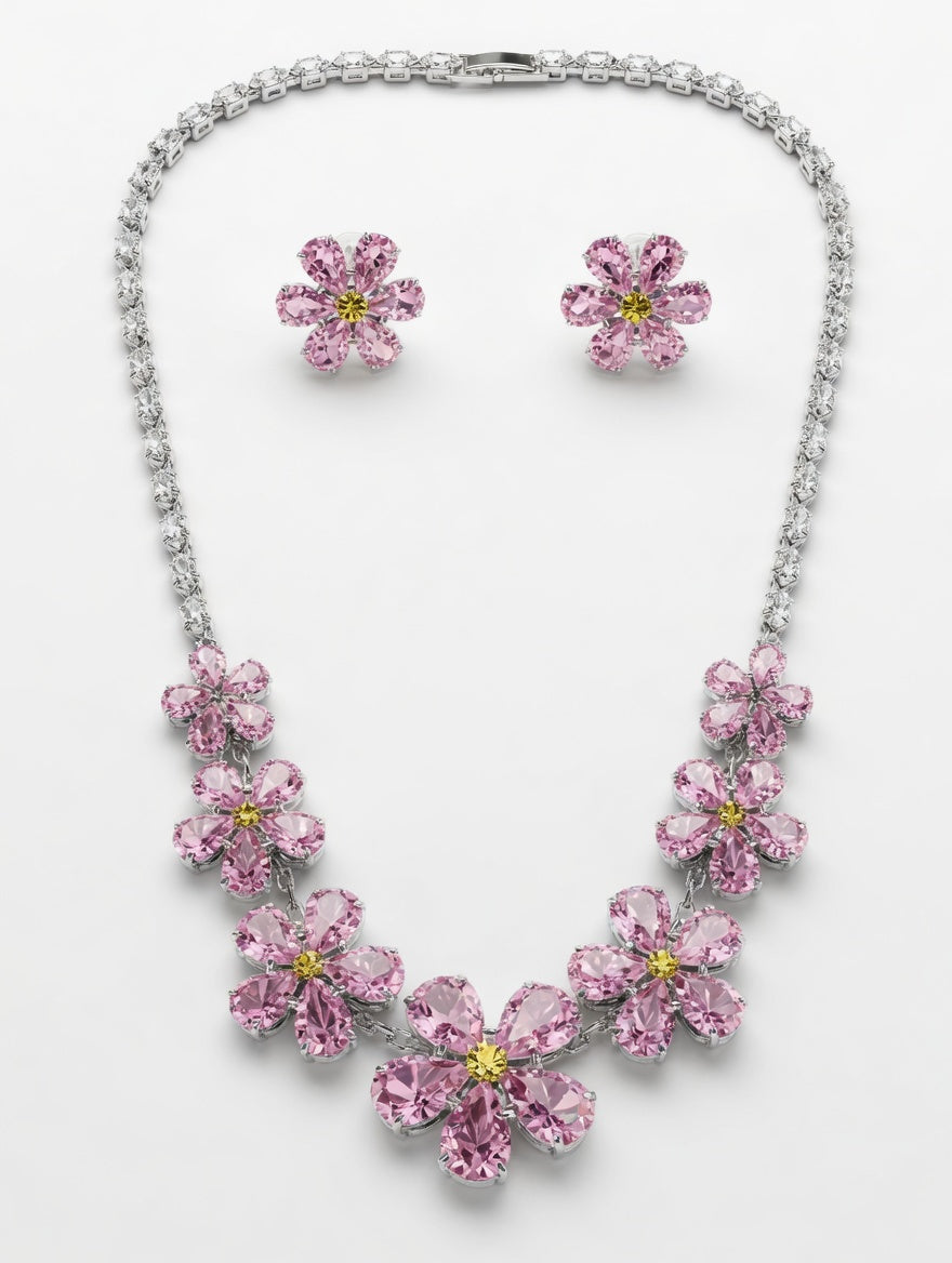 Luxury Costume Necklace And Earrings – Elegant High-Shine Designer-Inspired Jewelry for Women | Timeless Glam Look