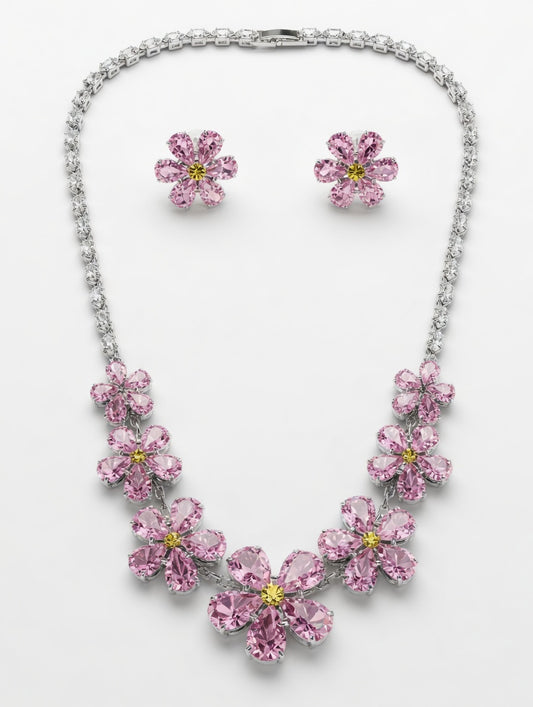 Luxury Costume Necklace And Earrings – Elegant High-Shine Designer-Inspired Jewelry for Women | Timeless Glam Look