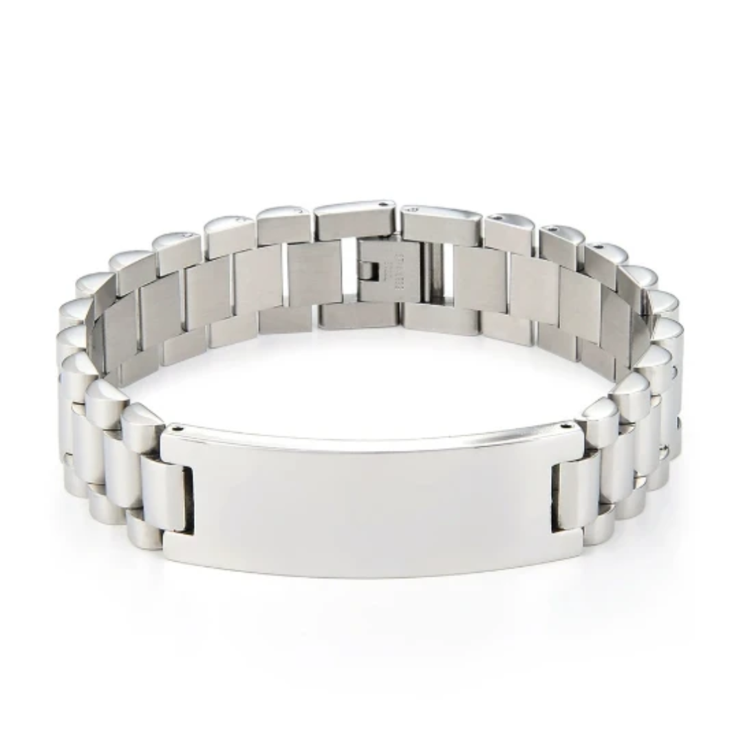 Men’s Presidential Link Bracelet – Premium Stainless Steel Watch-Style Chain – Silver, Gold, Two-Tone & Black Wristbands for Gift