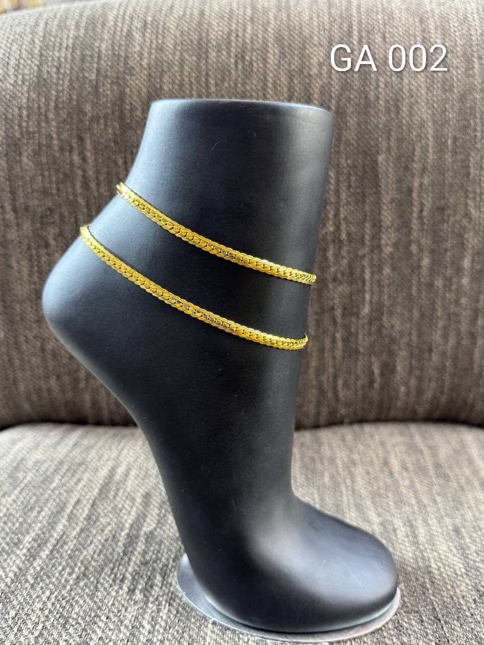 Layered Ankle Bracelets - Gold & Silver Tone Chain Anklets for Women, Double Wrap Anklet Set, Waterproof Beach Jewelry
